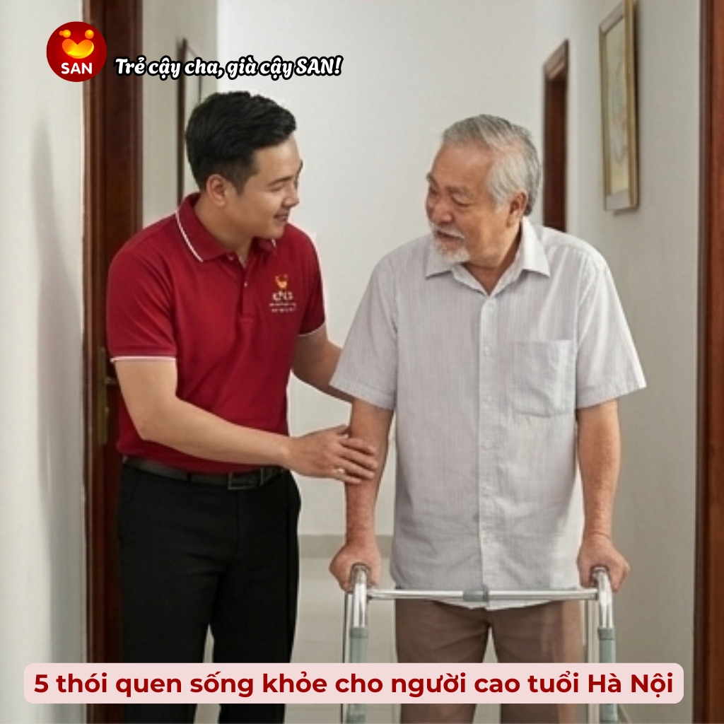 Thói quen sống khỏe cho người cao tuổi người già Hà Nội