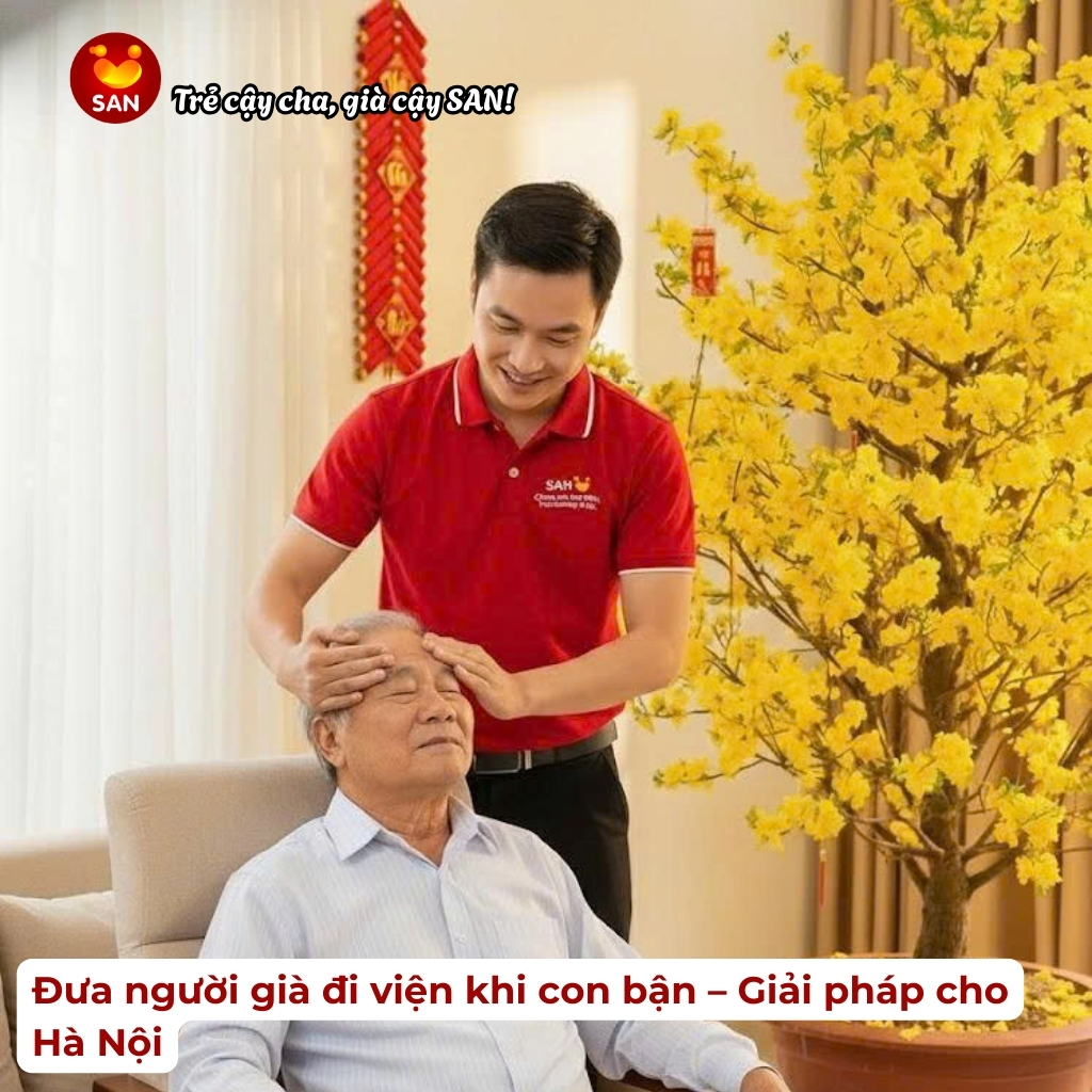 Dịch vụ đưa đón người già đi viện