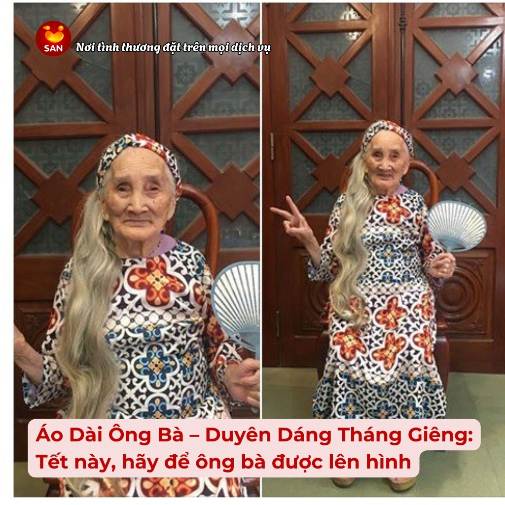 Áo Dài Ông Bà – Duyên Dáng Tháng Giêng_ Tết này, hãy để ông bà được lên hình