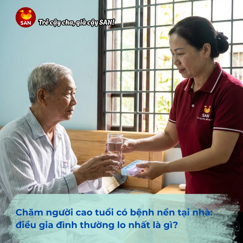 chăm người cao tuổi có bệnh nền